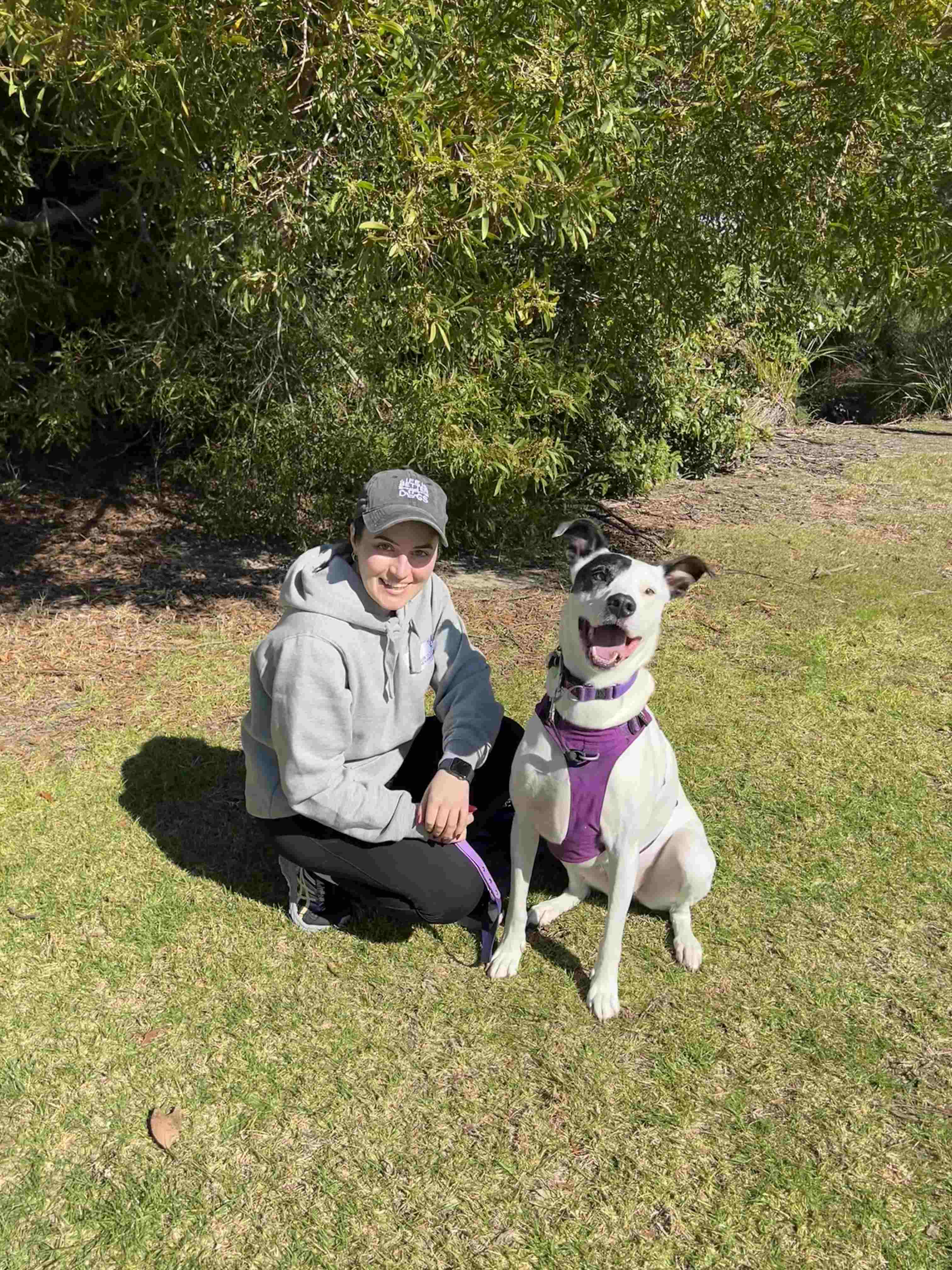 Bianca with her dog Floss
